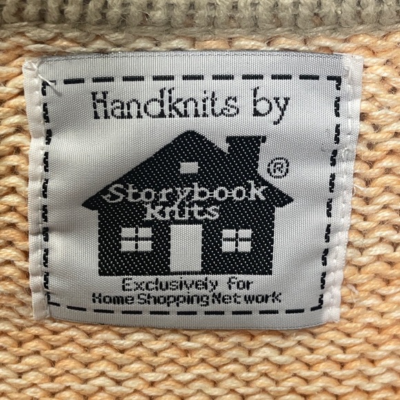 STORYBOOK KNITS Meeting With Noah Knit Cardigan Sweater Noah’s Ark Bible Large - Picture 12 of 13